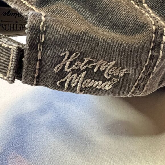 Hot Mess Mama‎ Baseball Cap Adjustable Dark Gray Distressed Cap - Picture 3 of 8